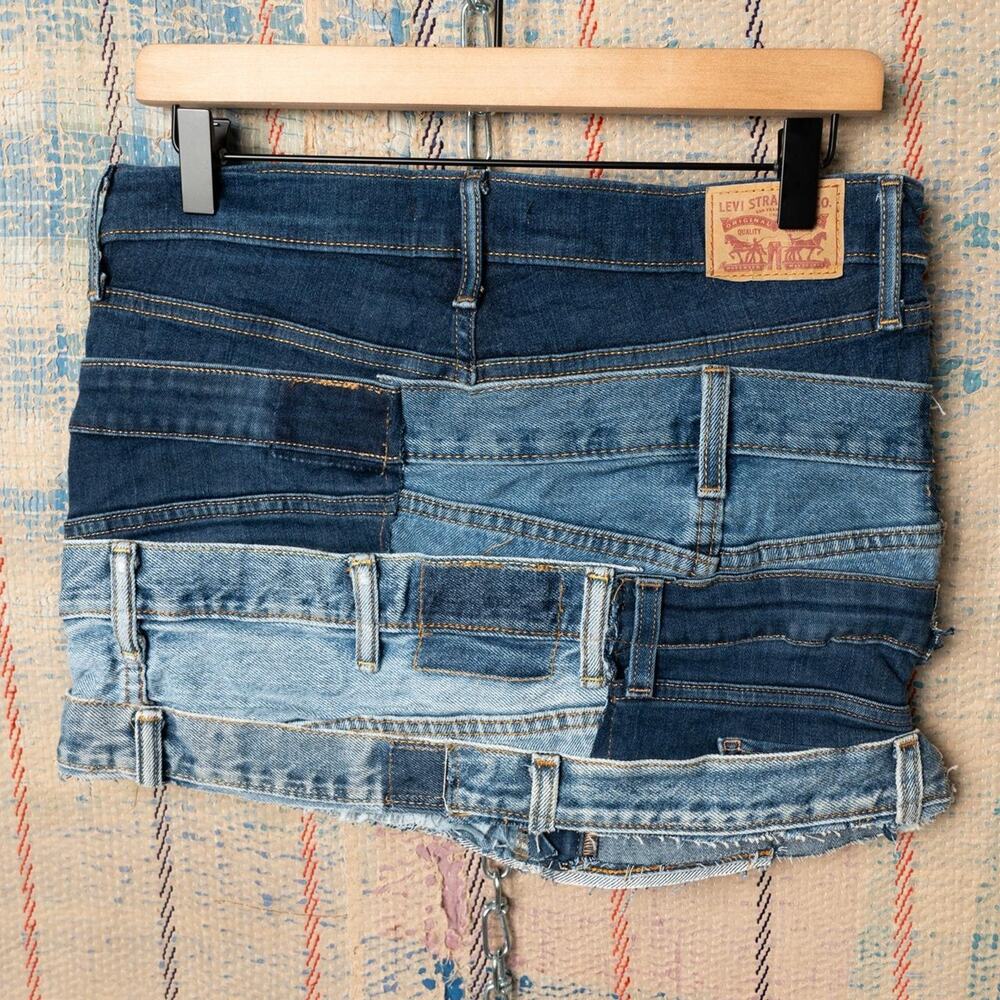 Custom upcycled patchwork skirt - Picture 5 of 5